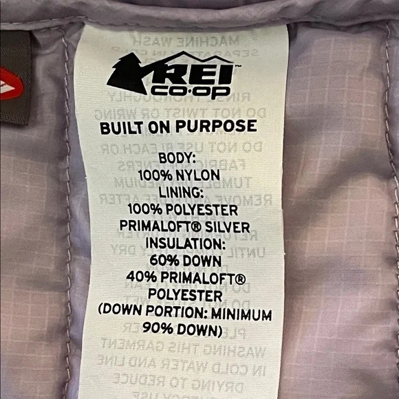 REI 2tone Lavender Hooded Puffer Jacket SZ 6-7 - Picture 4 of 7